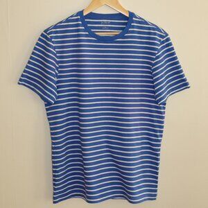 J Crew Blue and White Sailor Stripe T-Shirt